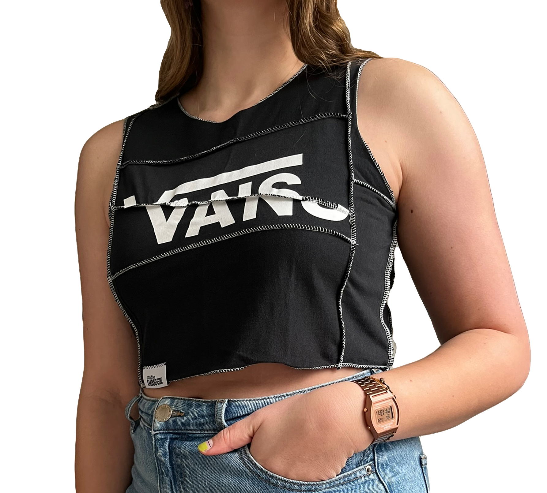 トップス VIAVANDA DISTORTION HOODIE TANK TOP トップス VIAVANDA DISTORTION HOODIE TANK TOP トップス
